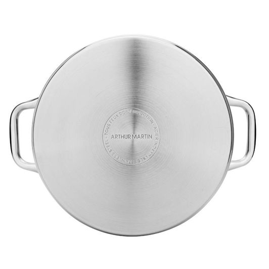 Olla de cocina ARTHUR MARTIN de acero inoxidable, 12 L, 28 cm.