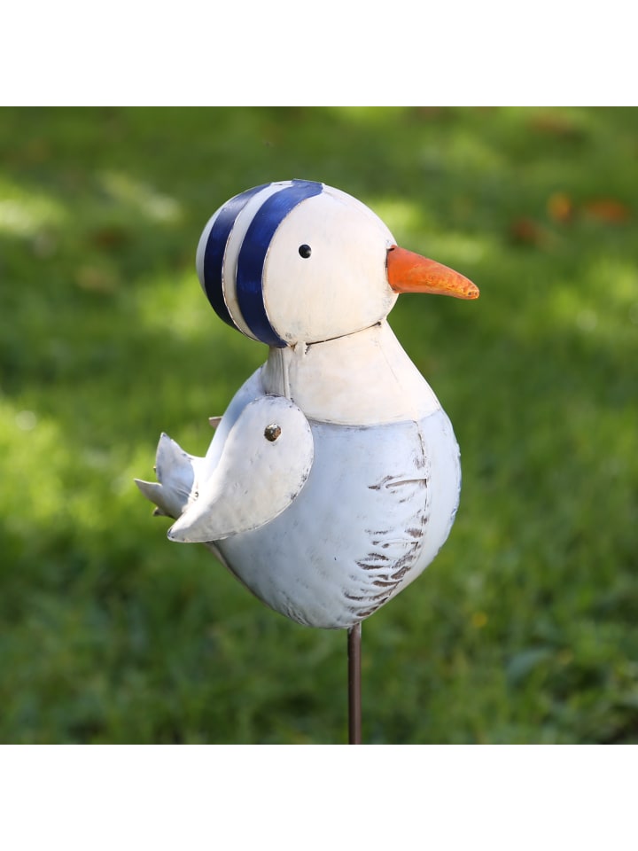 MARELIDA Gartenstecker Möwe Gartendeko H:115cm in weiß, blau günstig kaufen onesize