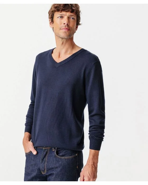 Pull col V laine et Thermolactyl