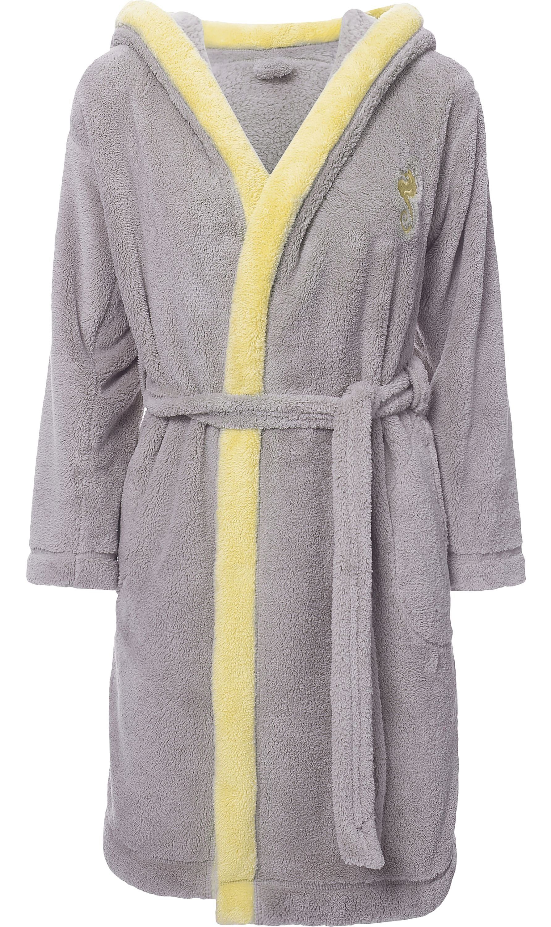 L&L Bademantel Mädchen Bademantel LL0079, knielang, Polyester