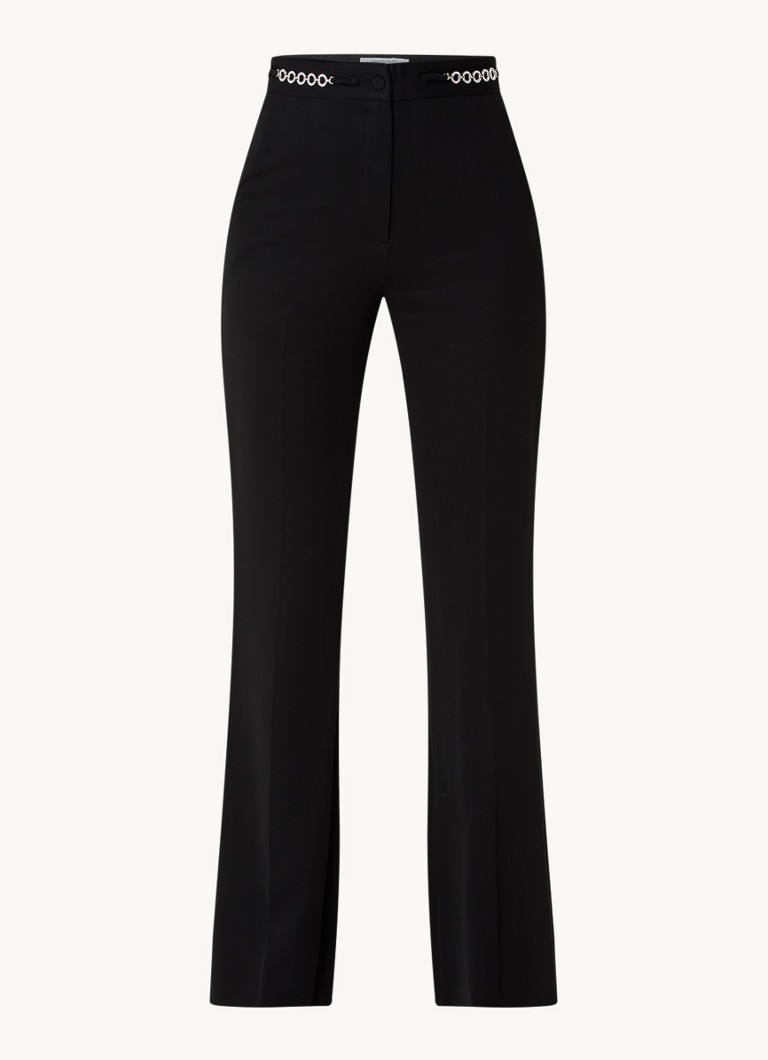 Calça reta de cintura alta Nuala da Gerard Darel com detalhe de corrente.