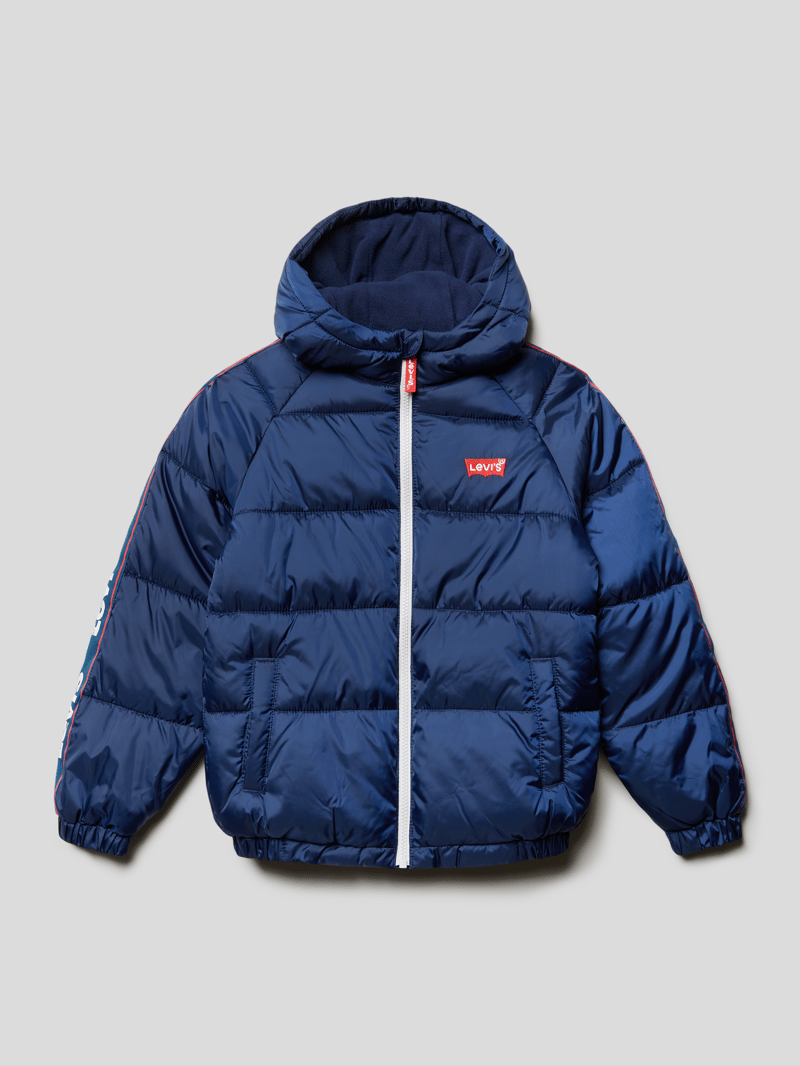 Steppjacke mit Label-Details in marineblau