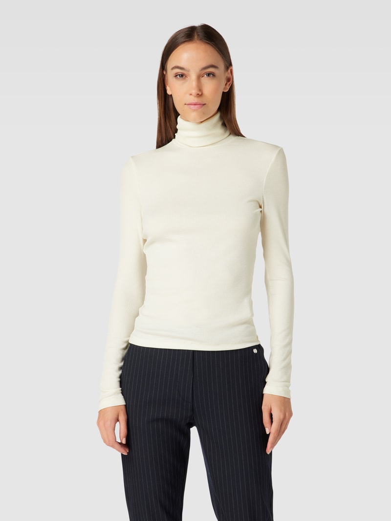 Longsleeve mit Rollkragen in ecru