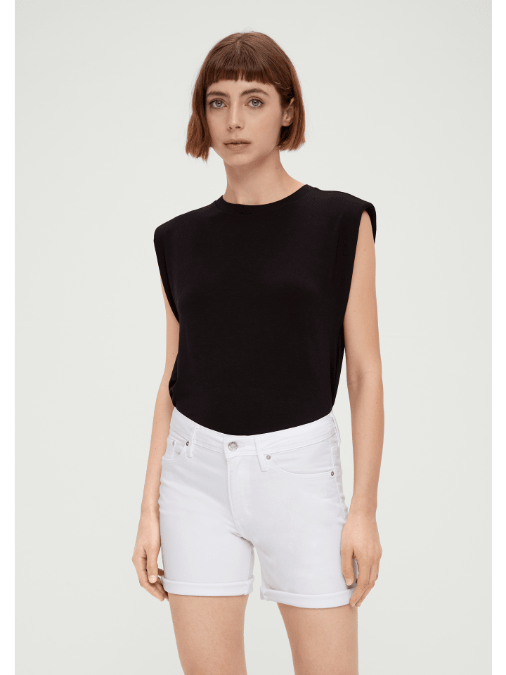 s.Oliver Jeans-Hose kurz in Weiß günstig kaufen