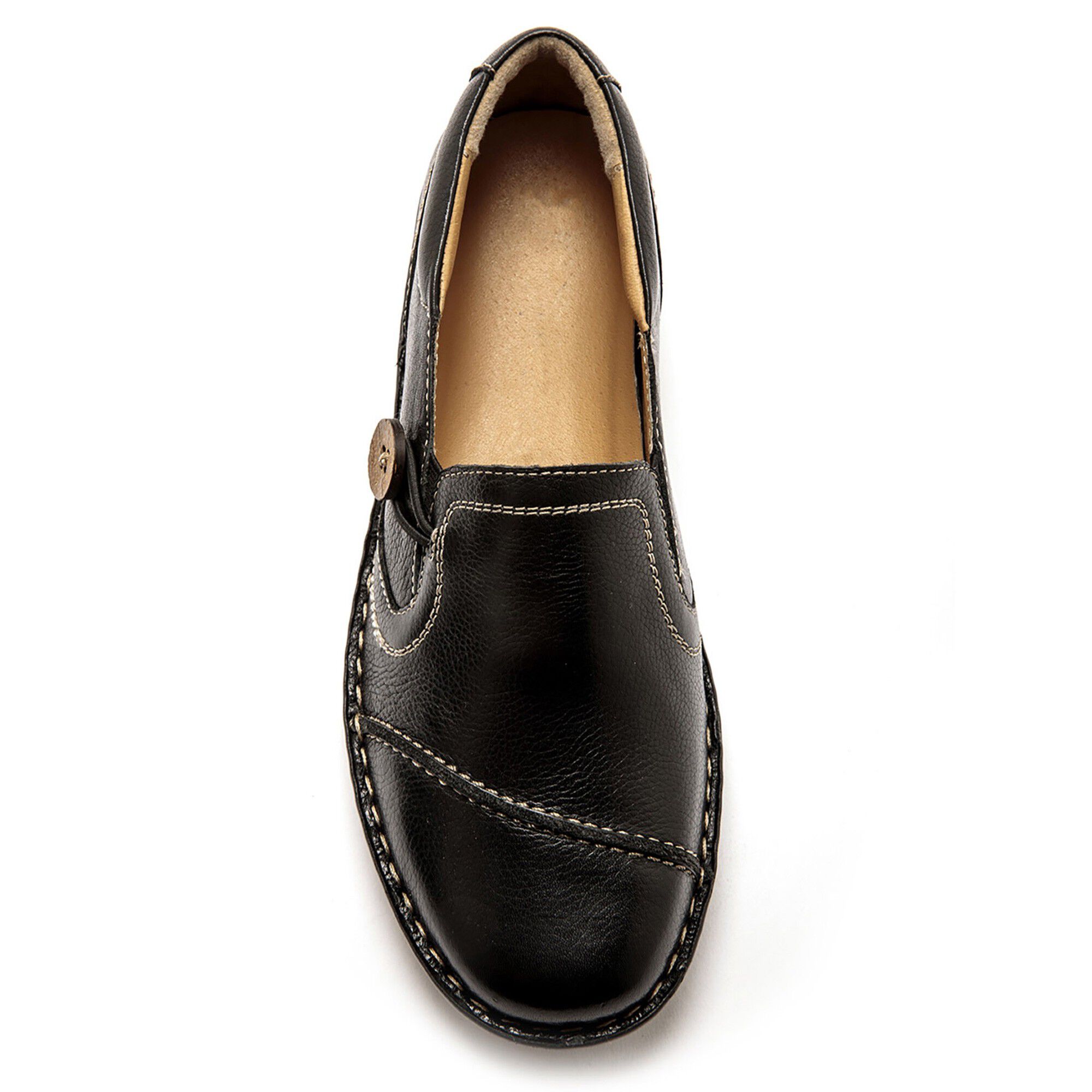 Sans-gêne élastiqués cuir noir