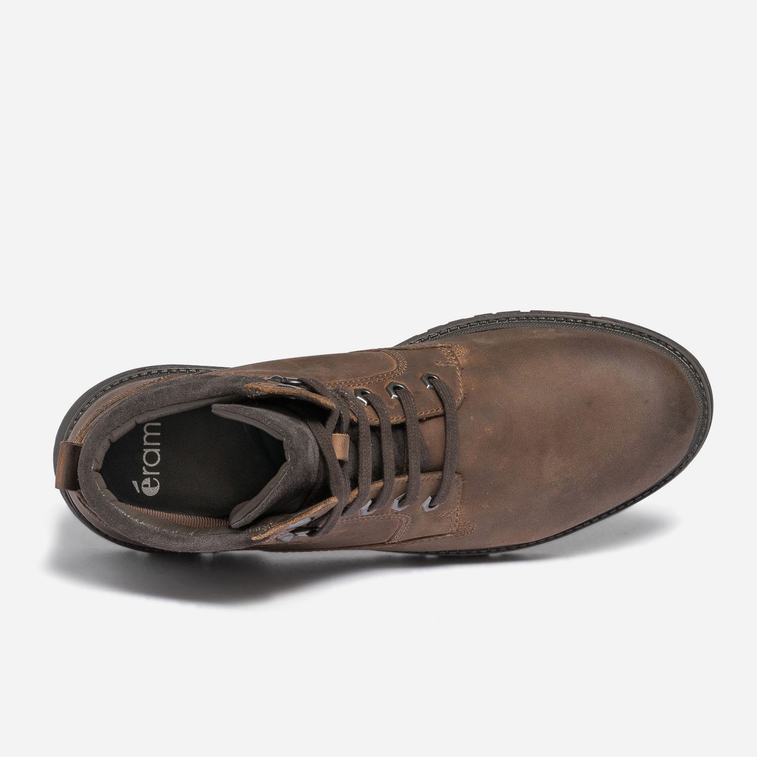 Boots à lacet marron en cuir
