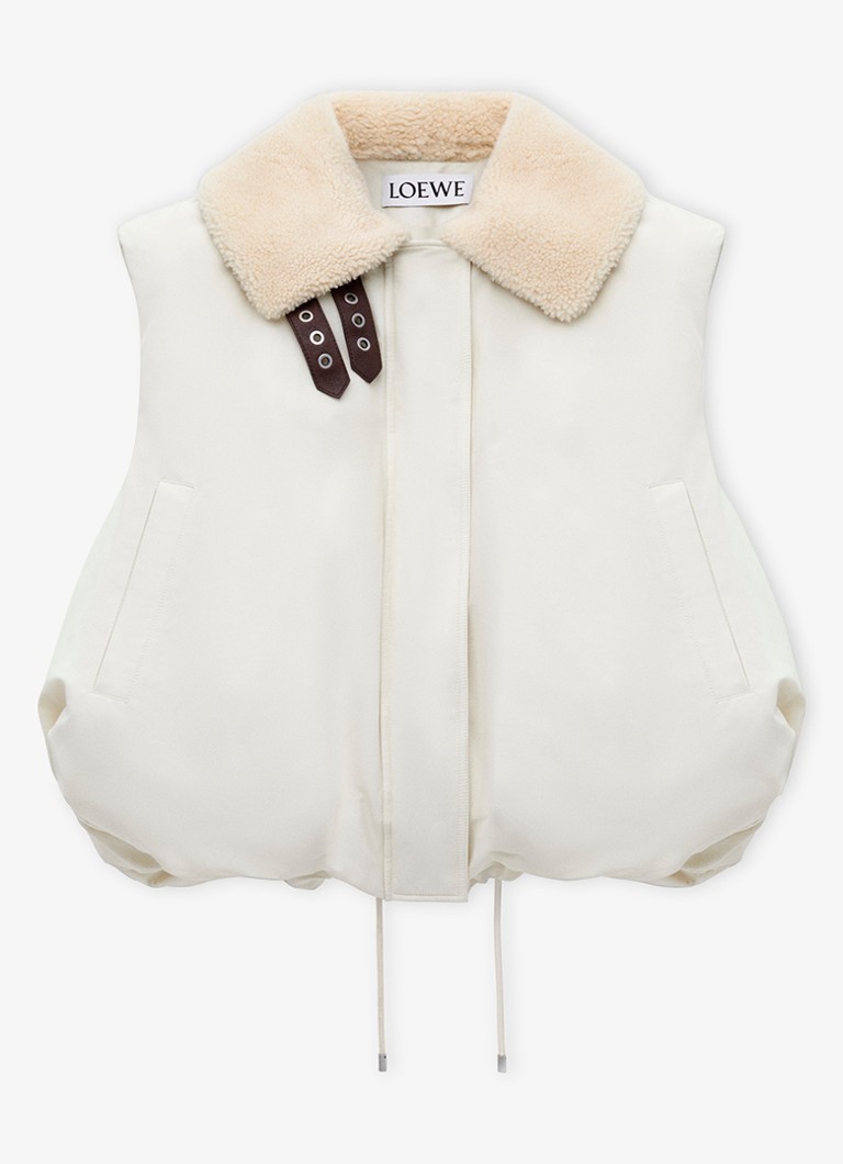 LOEWE Kurze Weste mit abnehmbarem Teddykragen