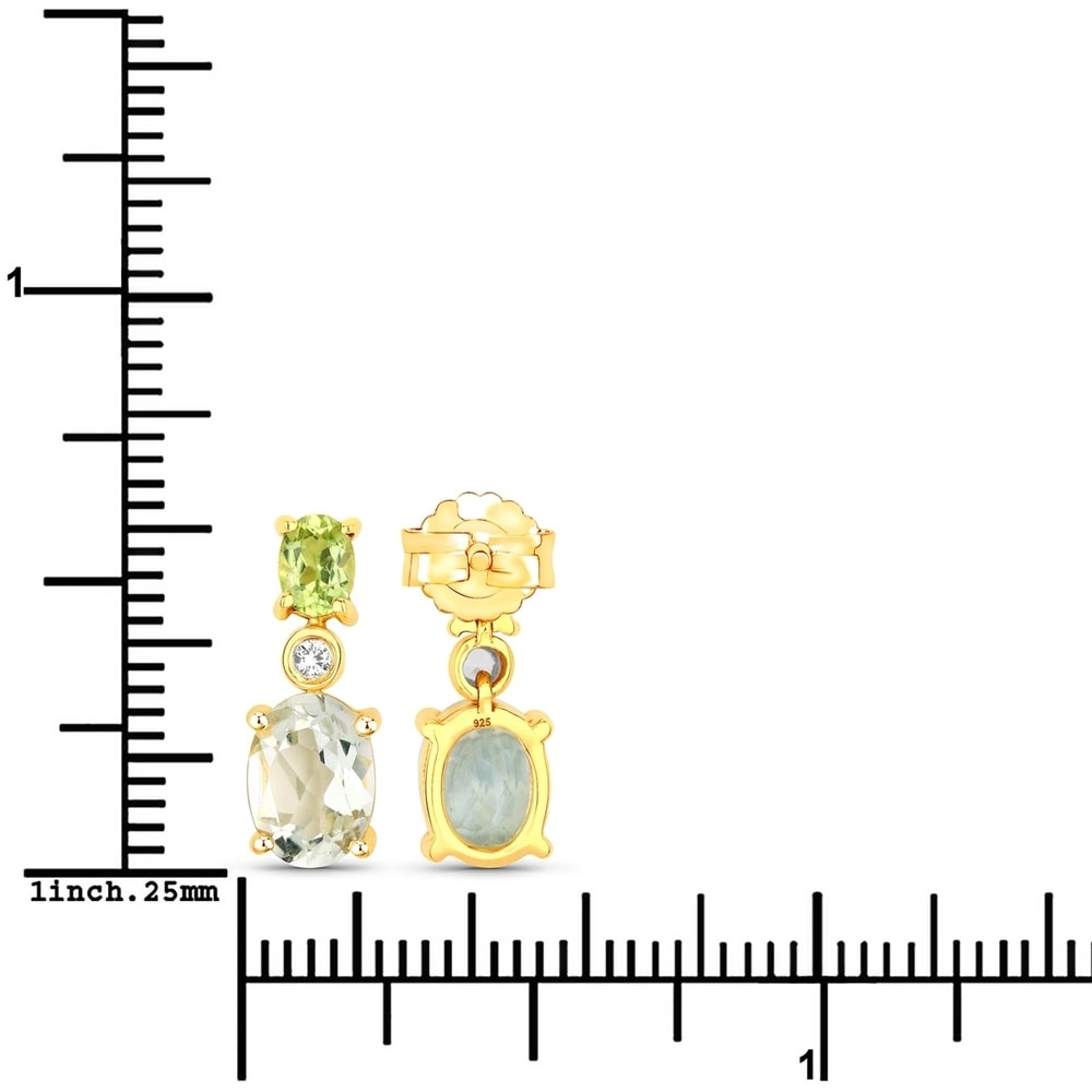 Rafaela Donata Boucles doreilles Argent sterling Améthyste en Or jaune Bijoux