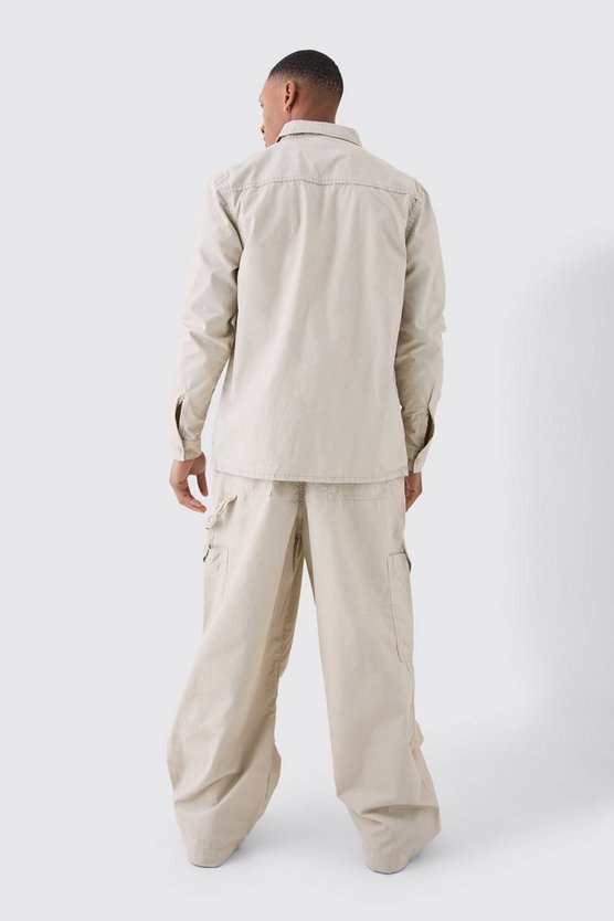 Langärmliges Twill Hemd