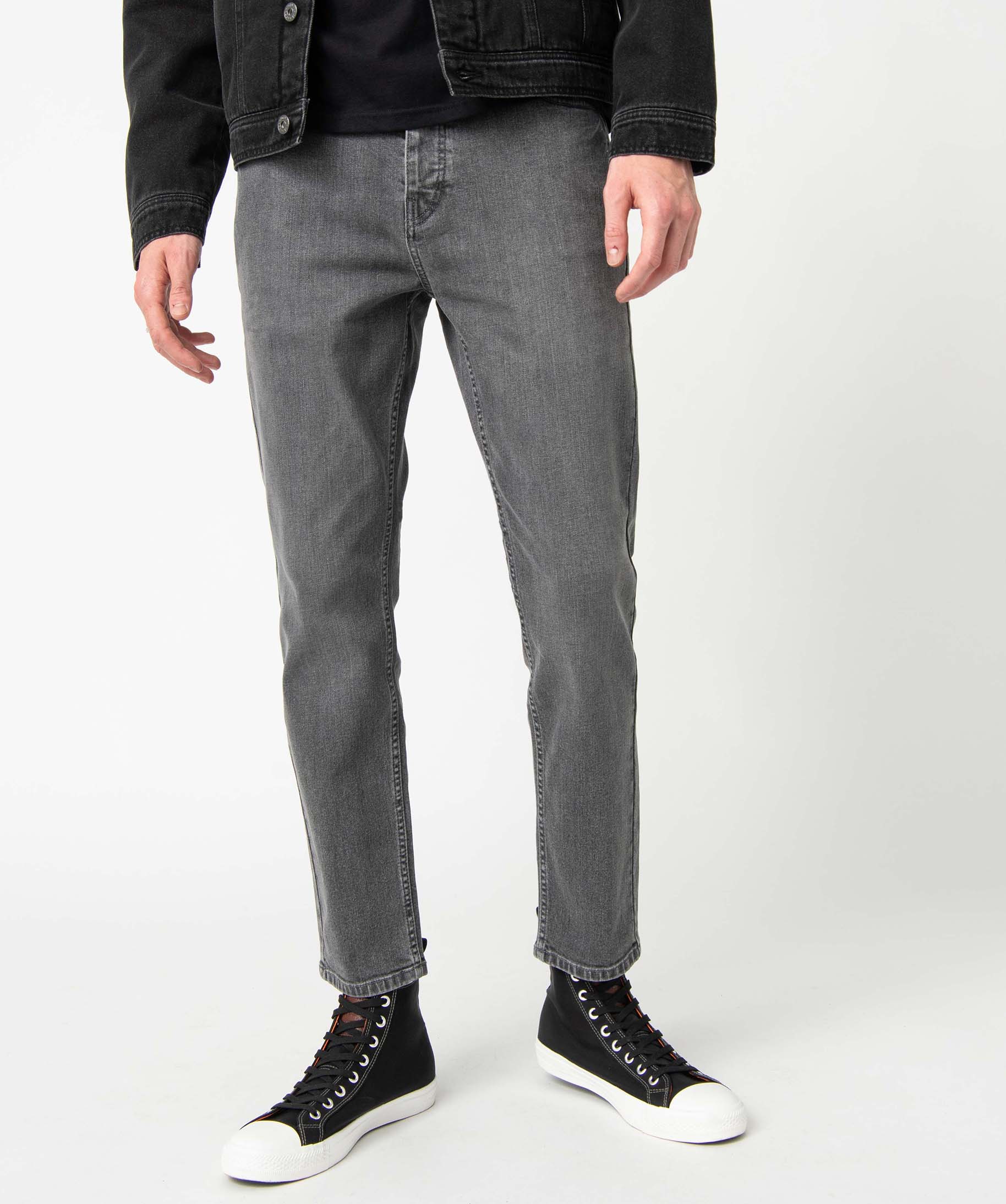 Jean homme coupe Tapered 5 poches gris | GEMO