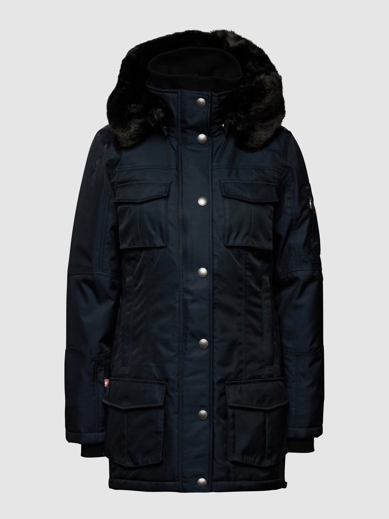 Funktionsjacke mit Label-Patch Modell 'Schneezauber' in marineblau
