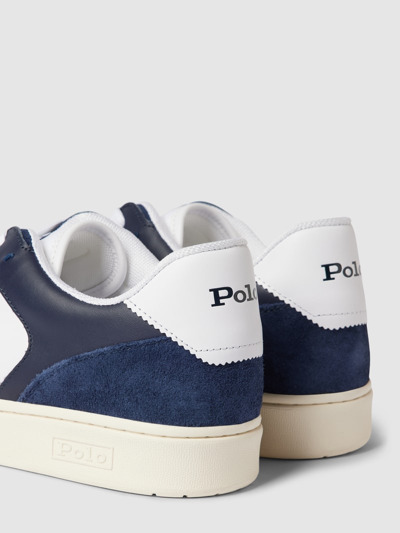 Sneaker in Two-Tone-Machart Modell 'LUX' in marineblau