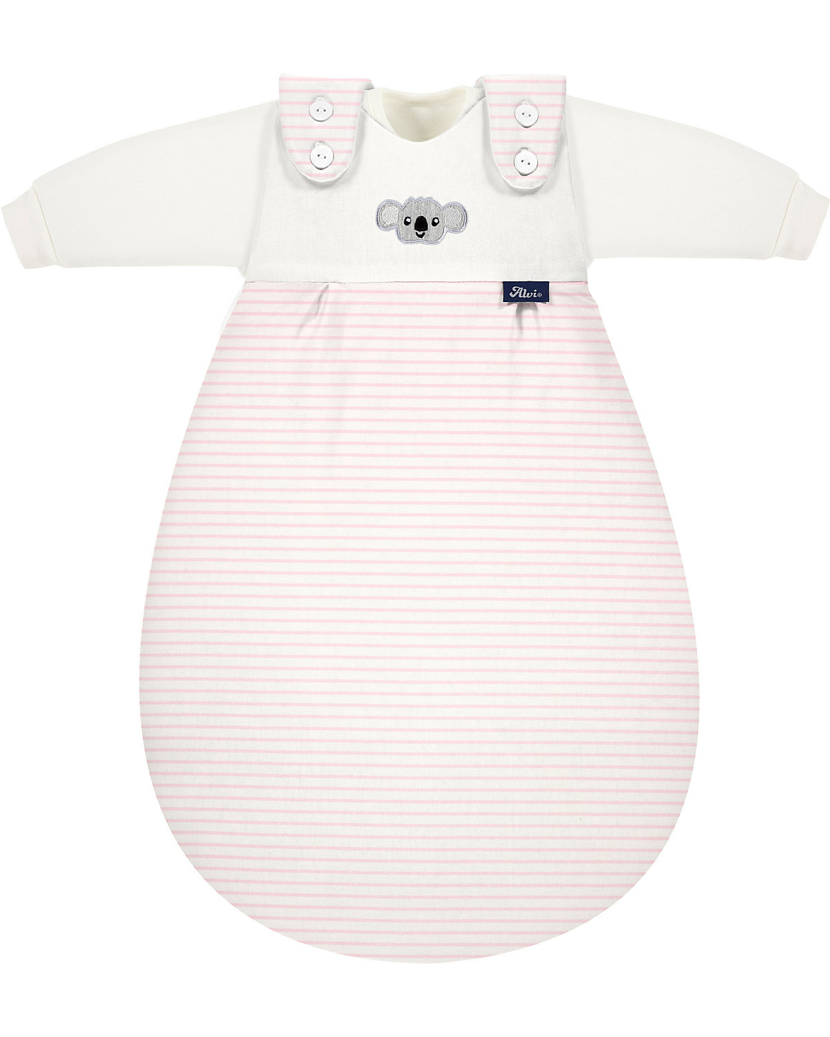 Baby-Mäxchen Schlafsack 3tlg. Bio Baumwolle - TOG 2,5 - Ringlets Koala rose, 50/56