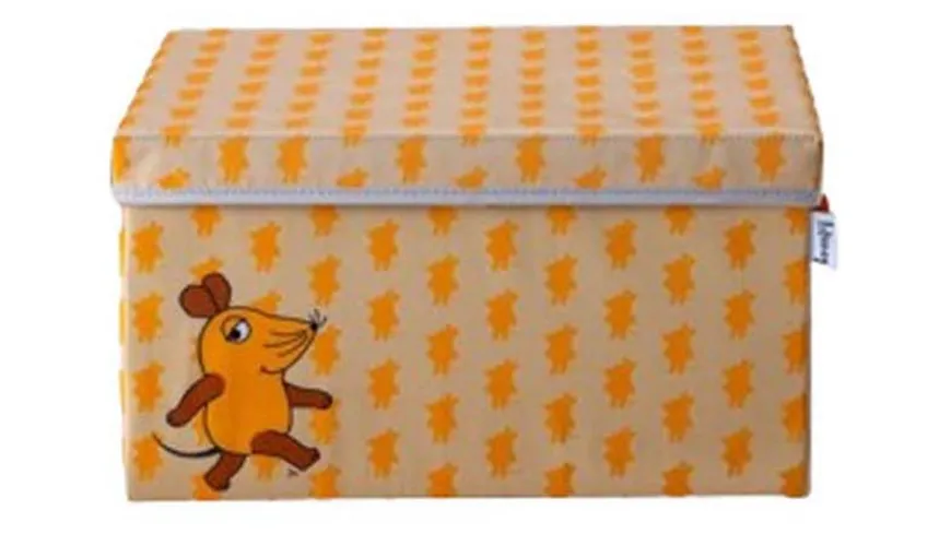 Lifeney Aufbewahrungsbox mit Deckel Die Maus 37x25x21 braun, orange