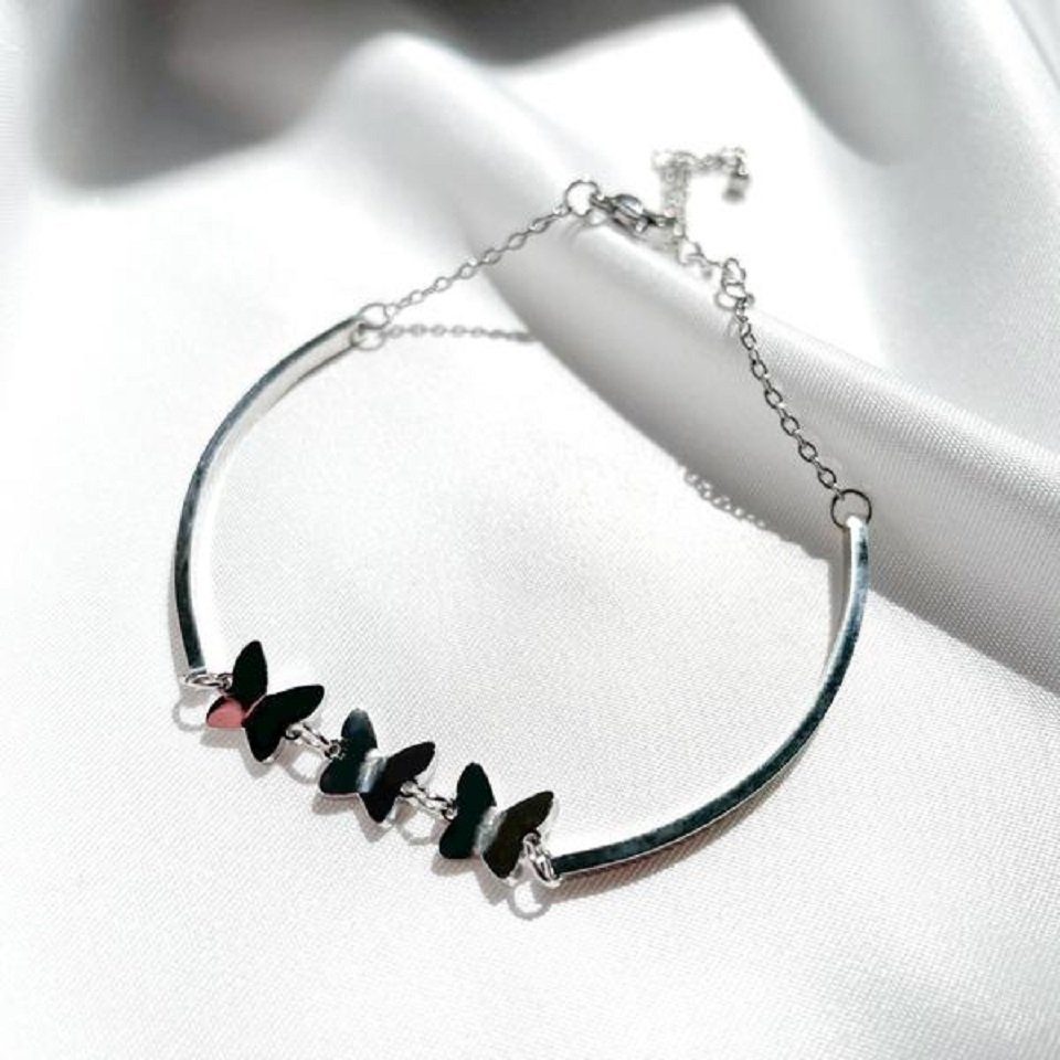 ENGELSINN Armband Schmuck Edelstahl Silber Schmetterling inkl. Schmuckbox (1-tlg)