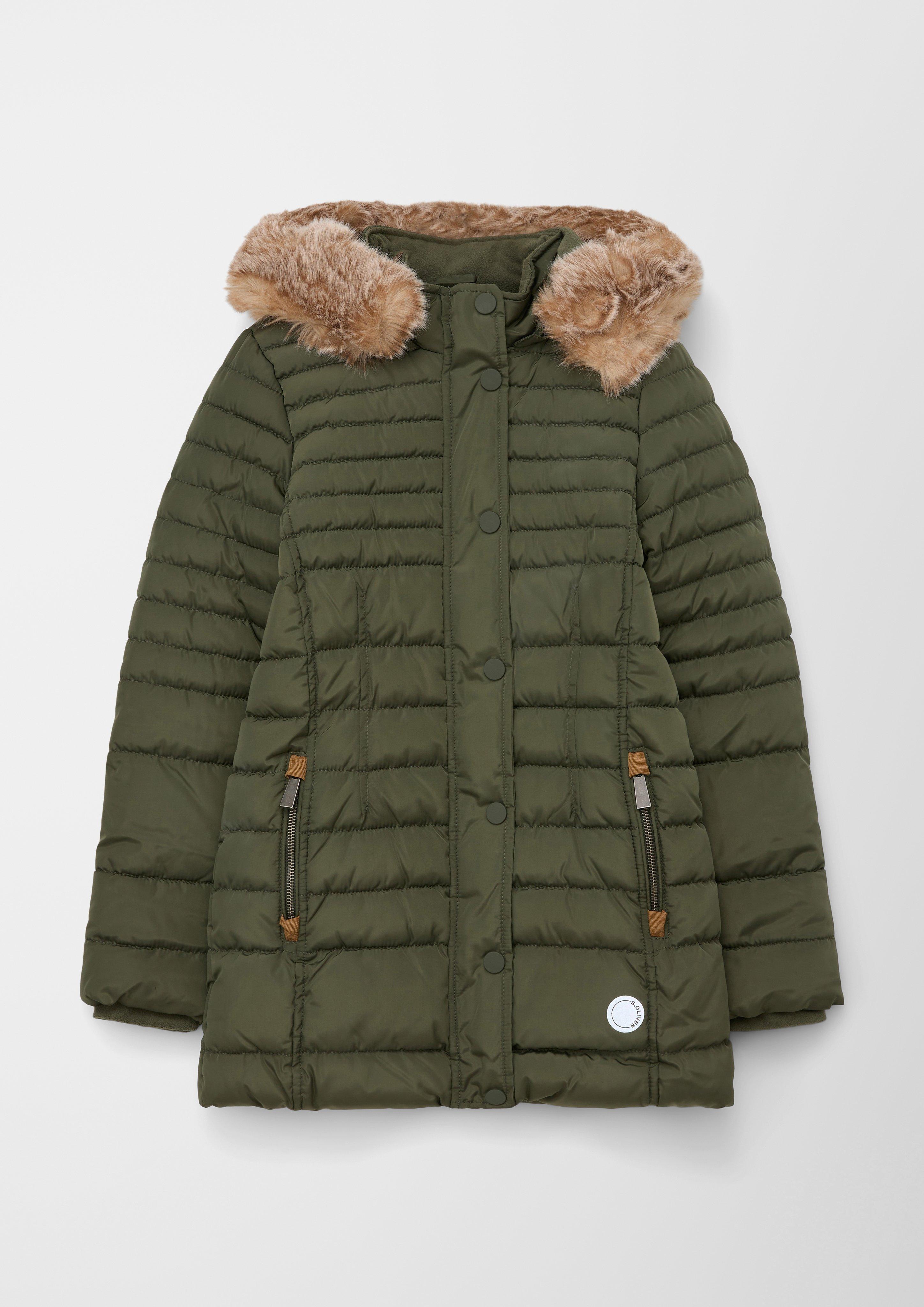 Steppjacke mit abnehmbarer Kunstfellblende  2116863-7940