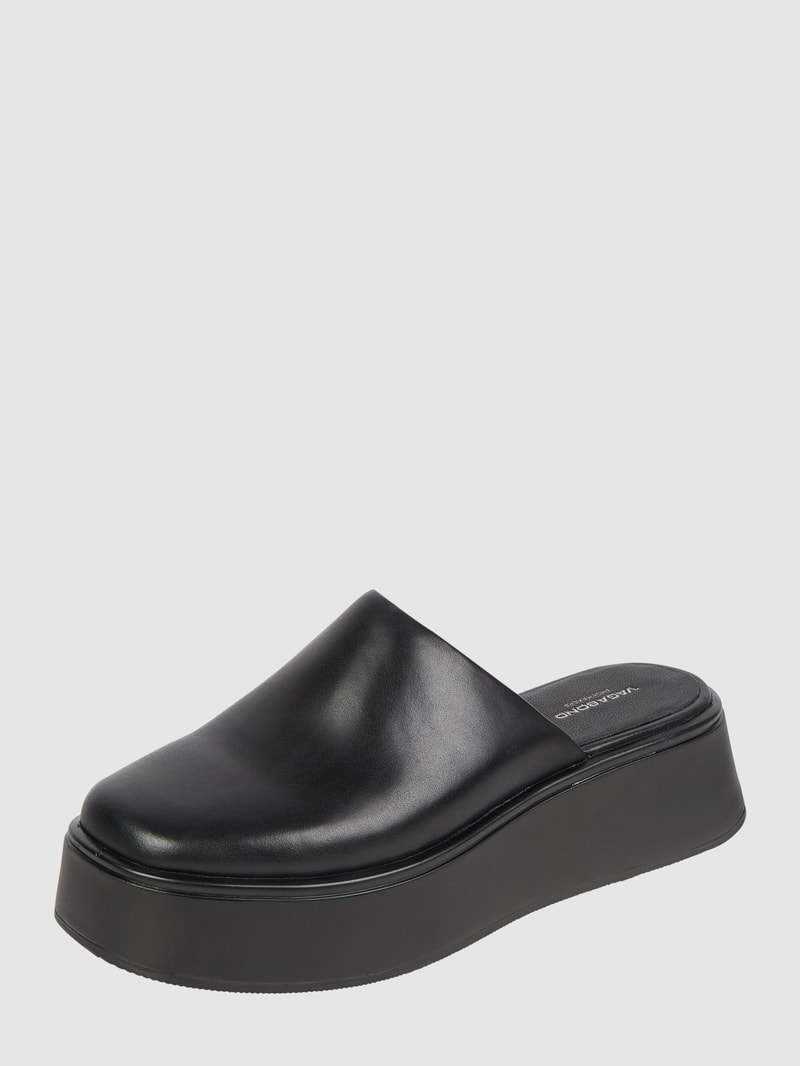 Mules aus Leder Modell 'Courtney' in schwarz