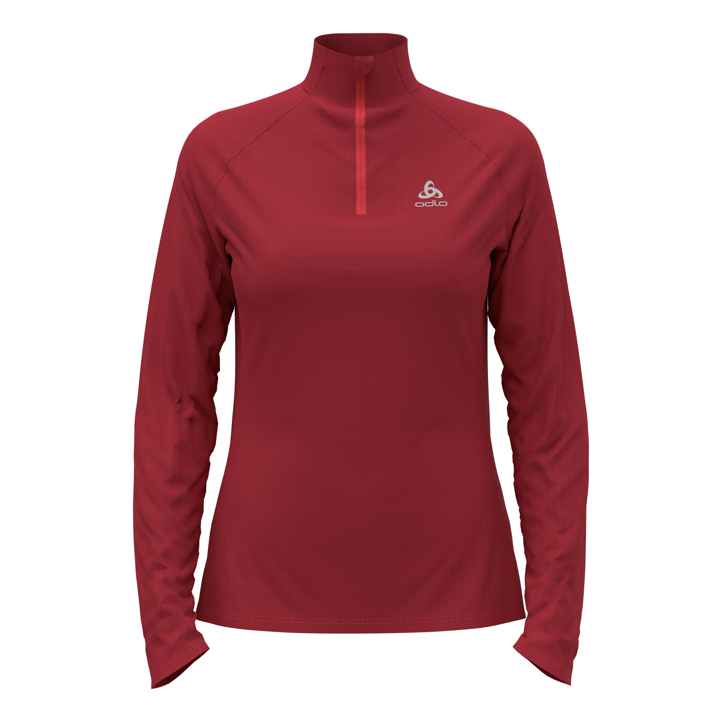 Mid Layer Essential Half-Zip Longsleeve Damen - Rot