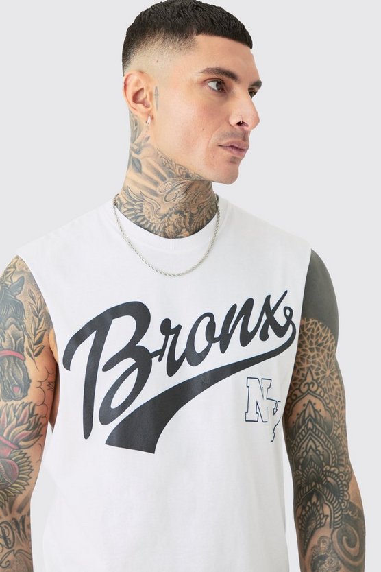 Tall weißes Bronx Tanktop