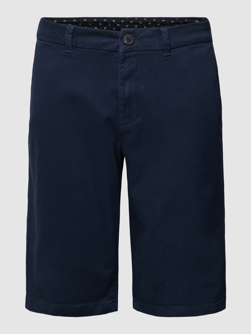 Slim Fit Chino-Shorts mit Eingrifftaschen in dunkelblau