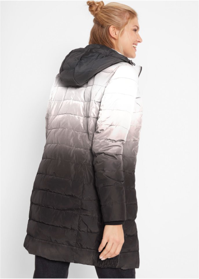 Steppjacke mit Farbverlauf und elastischem Einsatz seitlich
