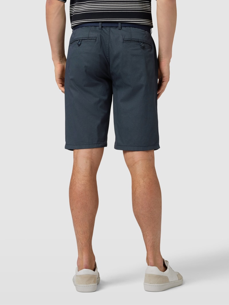 Bermudas mit Stoffgürtel in marineblau