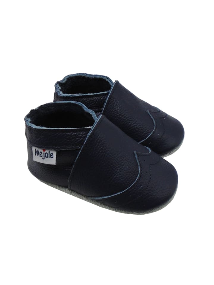 Yalion Leder-Krabbelschuhe in Dunkelblau günstig kaufen