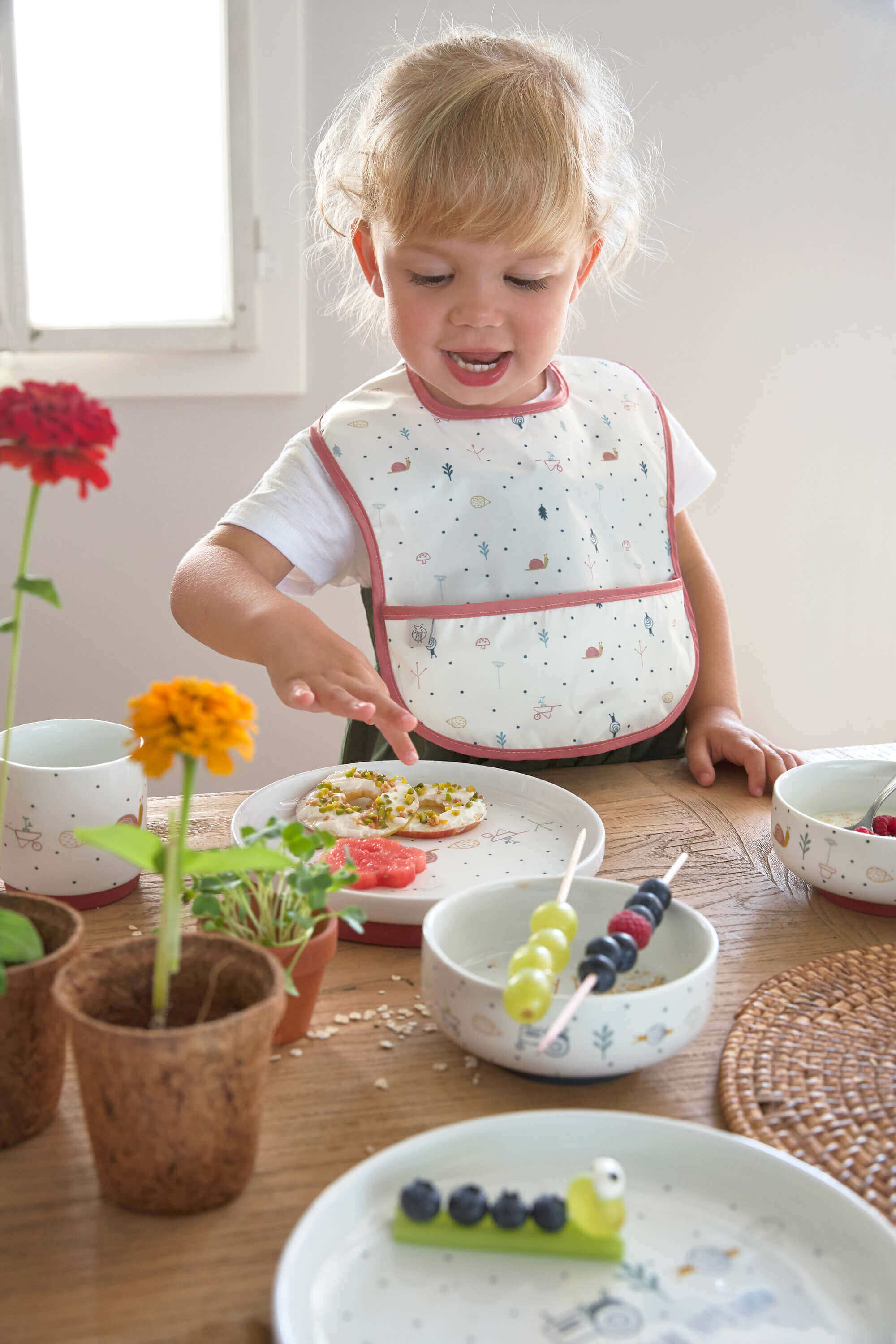 Kindergeschirr Set Porzellan - Dish Set, Garden Explorer Schnecke