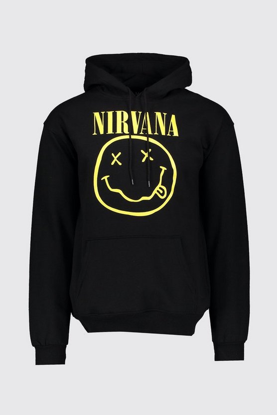 Hoodie mit lizenziertem Nirvana-Print