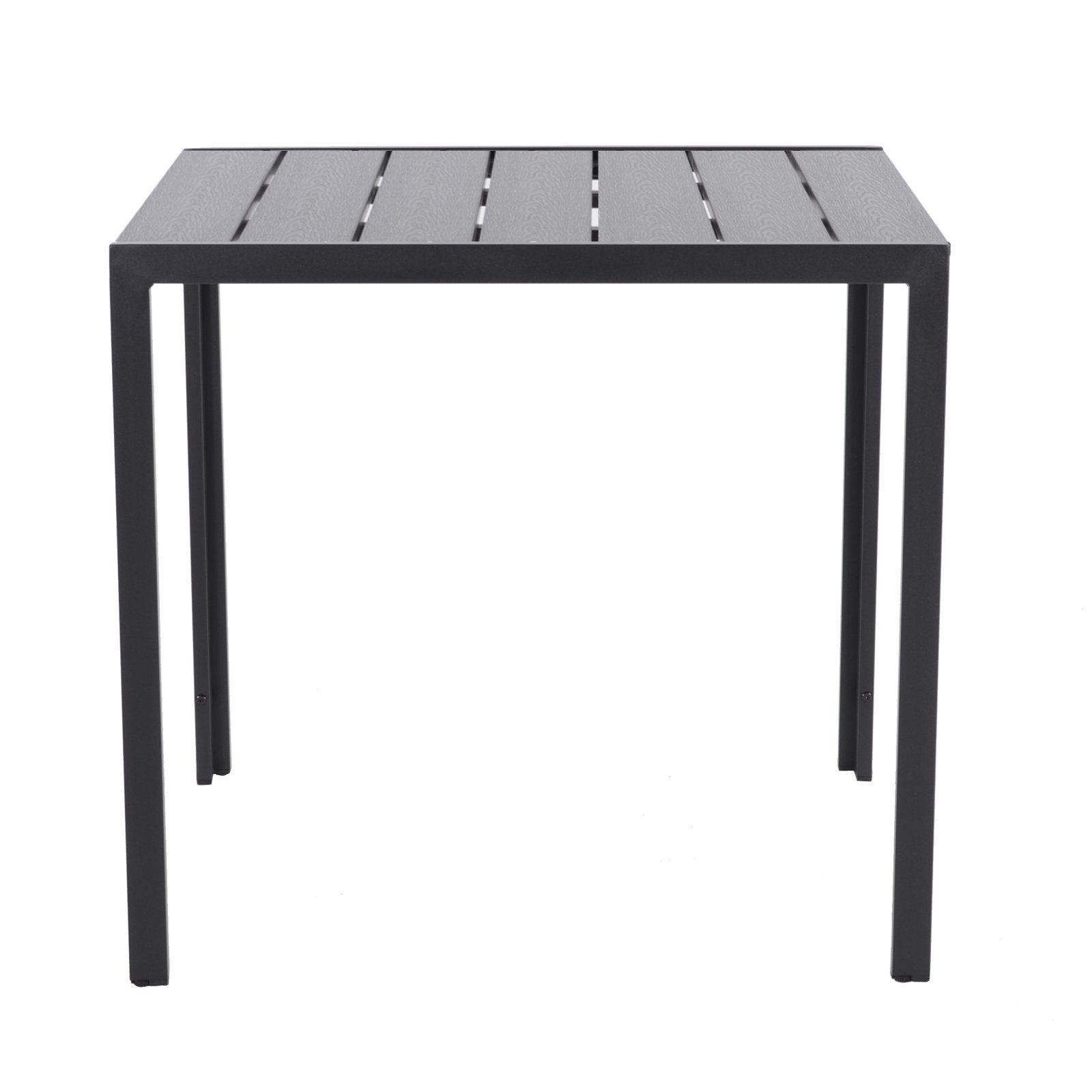 Raburg Gartentisch HARVEY L in SCHIEFER-DUNKEL-GRAU - 70 x 70 cm, Alu & Kunststoff (Set, 8-St., Großmenge: 8er-Set, 12er-Set oder 25er-Set), sehr stabil & leicht, wetterfest & UV-beständig, belastbar bis 100 kg
