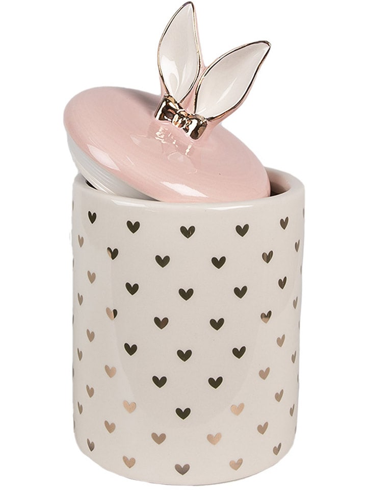 Clayre & Eef Vorratsbehälter in Creme/ Rosa - (H)22 x Ø 11 cm günstig kaufen onesize