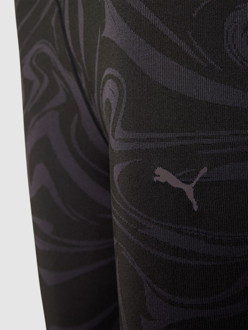 Leggings mit Allover-Muster in schwarz