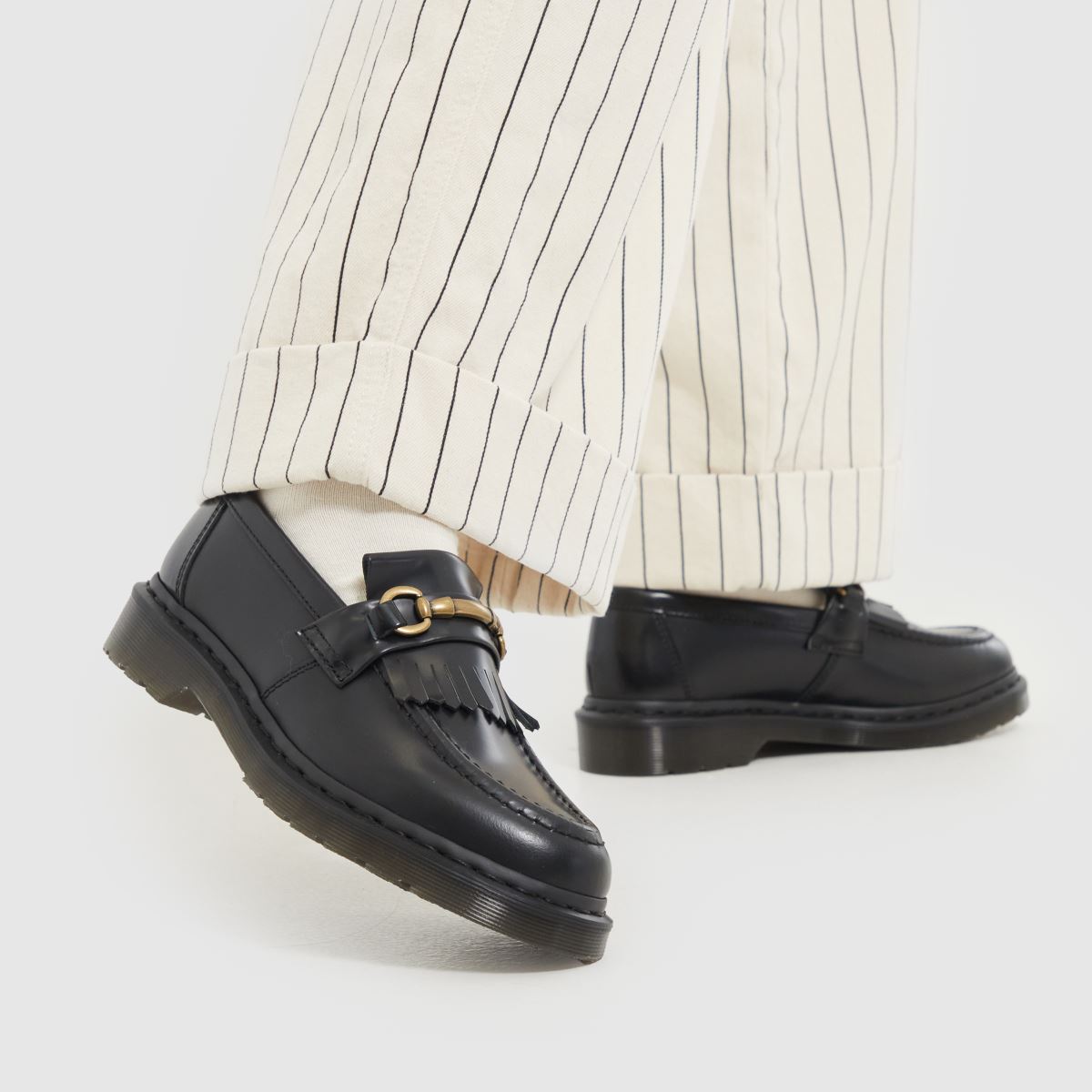 Dr Martens – Adrian Snaffle – Svarta, platta loafers