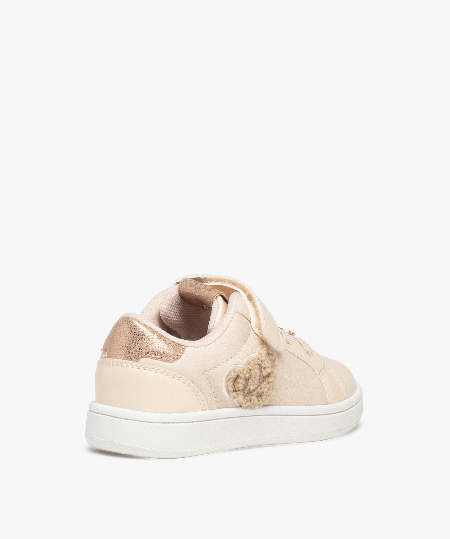Baskets fille à détails brillants et vernis – LuluCastag... beige | GEMO