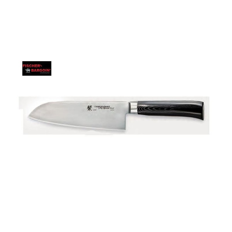 Tamahagane Santoku della Fischer Bargoin 17,5 cm.