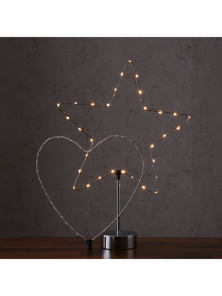 MARELIDA LED Stern/Herz LED Kombileuchte 50cm in silber günstig kaufen onesize
