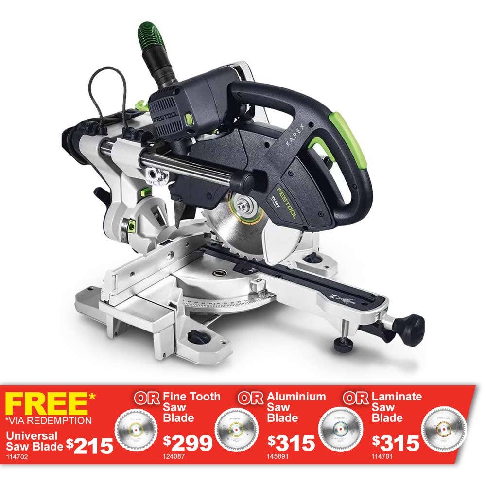 Serra de esquadria deslizante FESTOOL 216 mm KS60KAPEX 561687