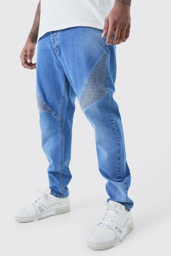 Plus Stretch Skinny Bikerjeans