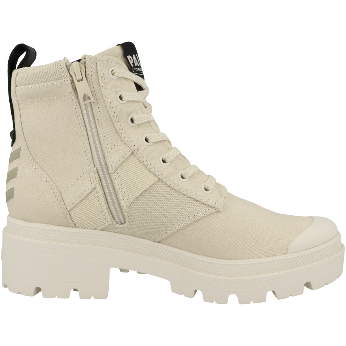 Palladium Pallabase Hi Army Schnürboots creme