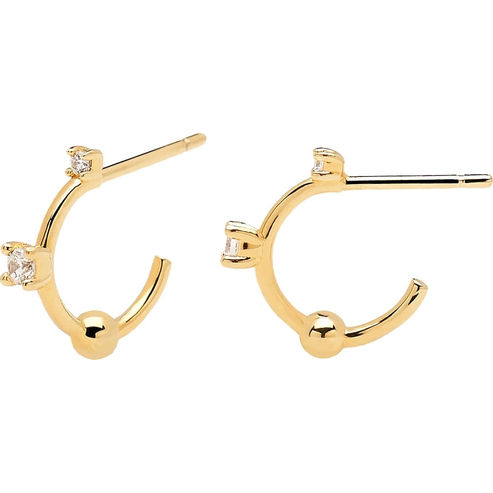 P D Paola Créoles 925 Argent Boucles d'oreilles