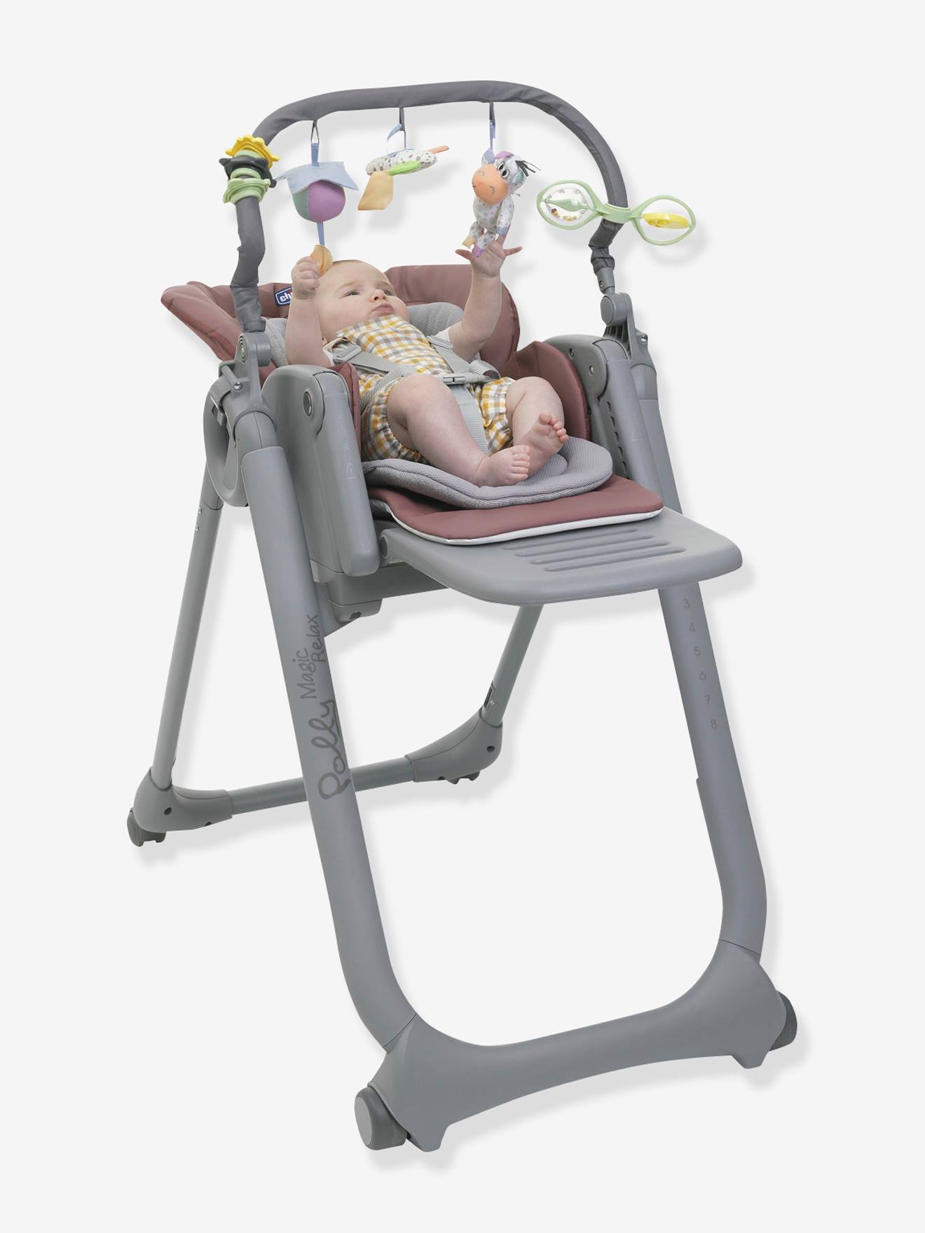 Chaise haute évolutive CHICCO Polly Magic Relax cocoa