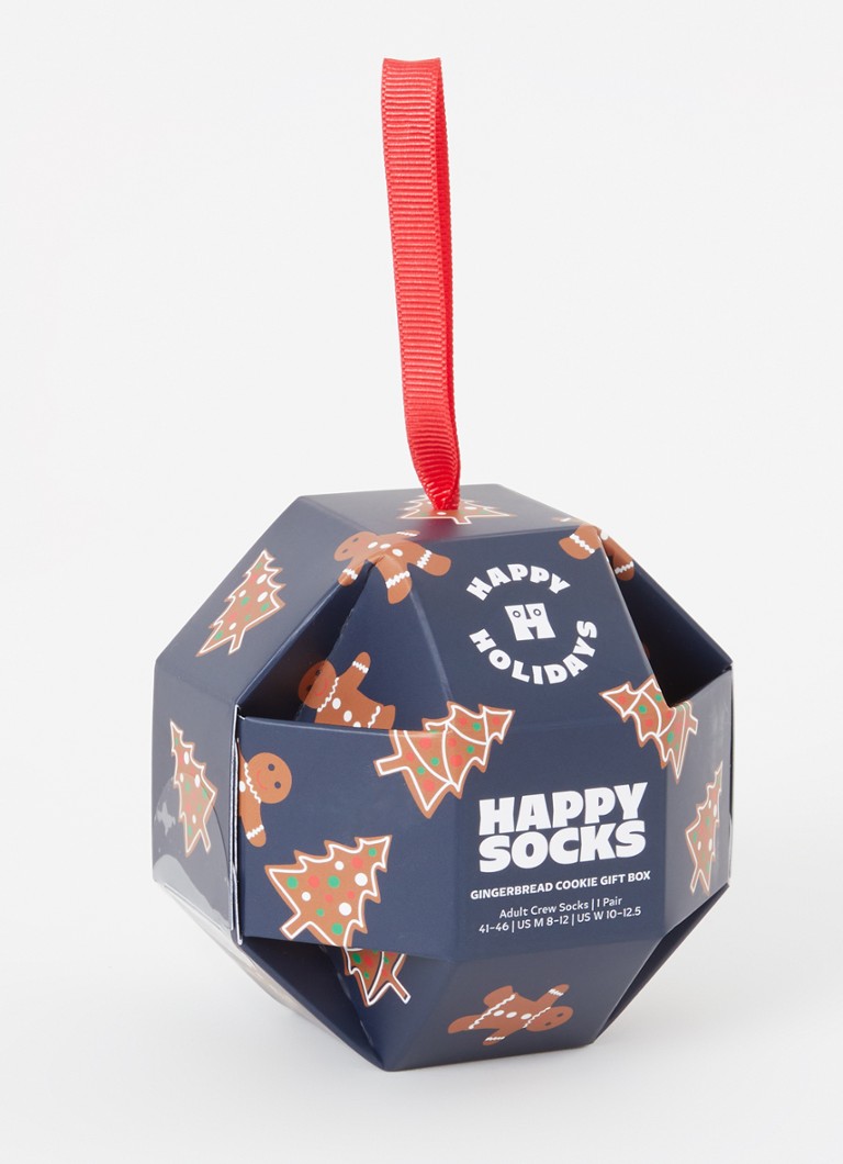 Happy Socks  Gingerbread Cookie sokken met print in giftbox