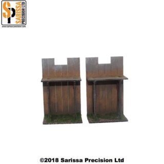 Wooden Palisade 1/2 Wall (Straight Set)