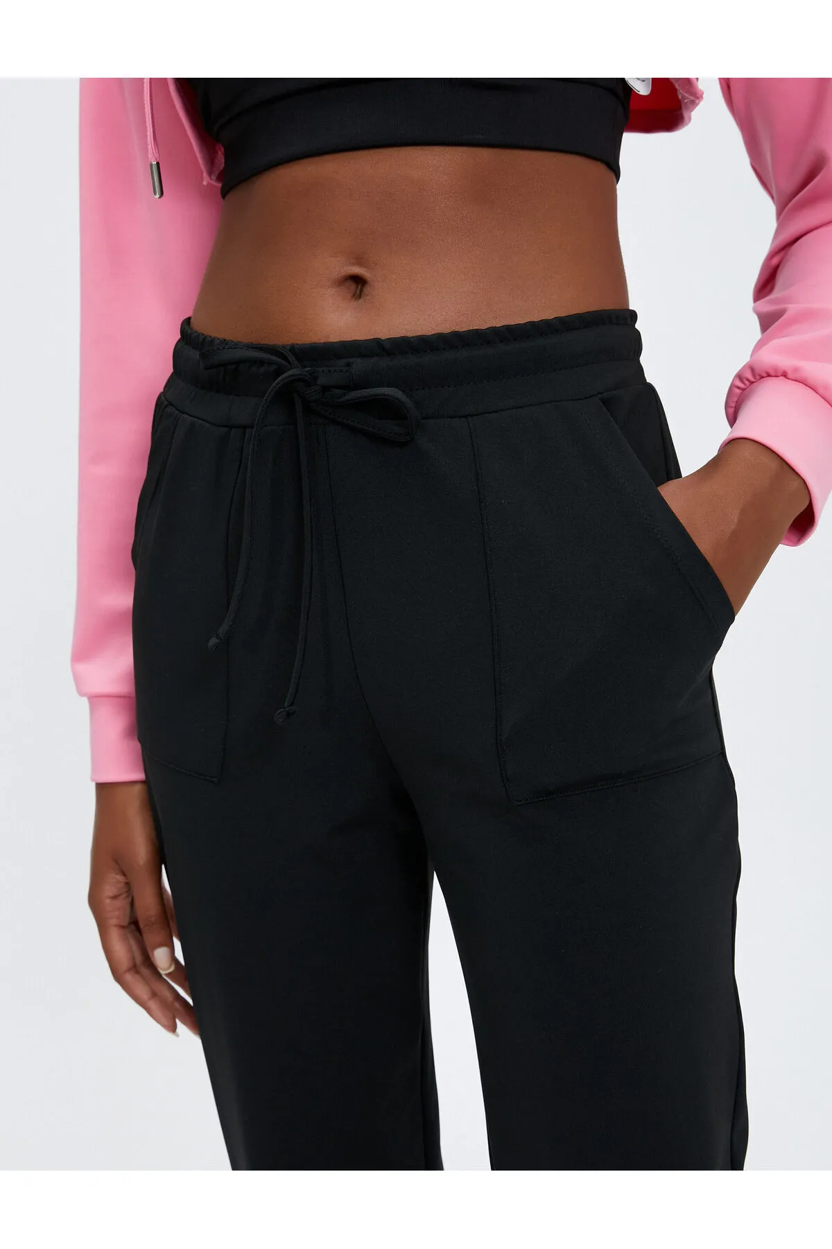 Koton  Jogger-Jogginghose mit Taschendetail und Spitzenbund