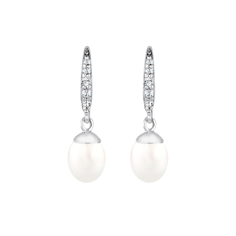 Elli Elli Boucles d'Oreilles Süwasserzuchtperlen Kristalle Silber Boucles d'oreilles