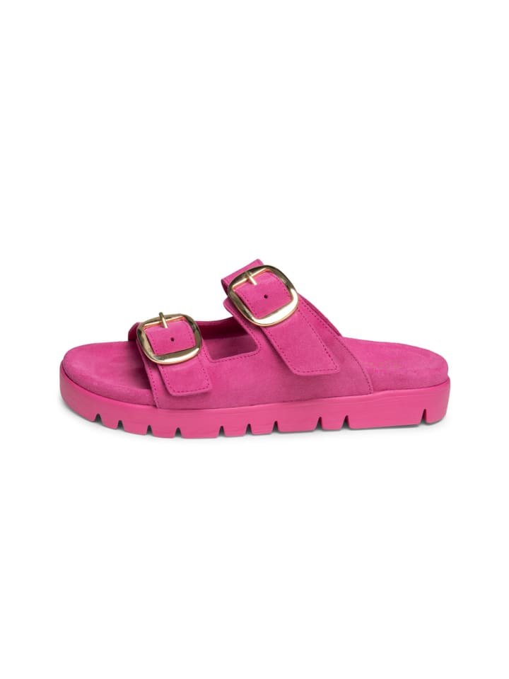 VITAFORM Veloursleder Pantoletten in pink günstig kaufen