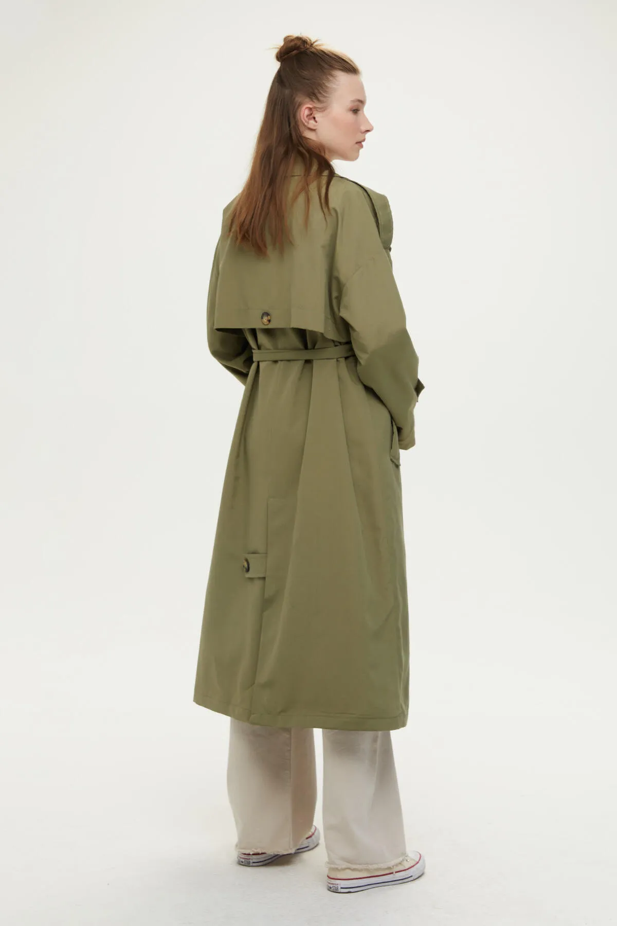Manuka  ZWEIREIHIGER TRENCHCOAT MIT KNÖPFEN KHAKI