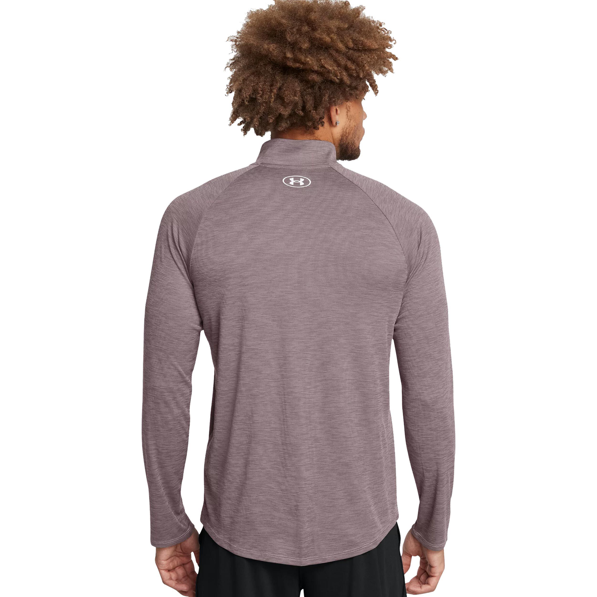 Tech Textured 1/2 Zip Longsleeve Herren - Grau