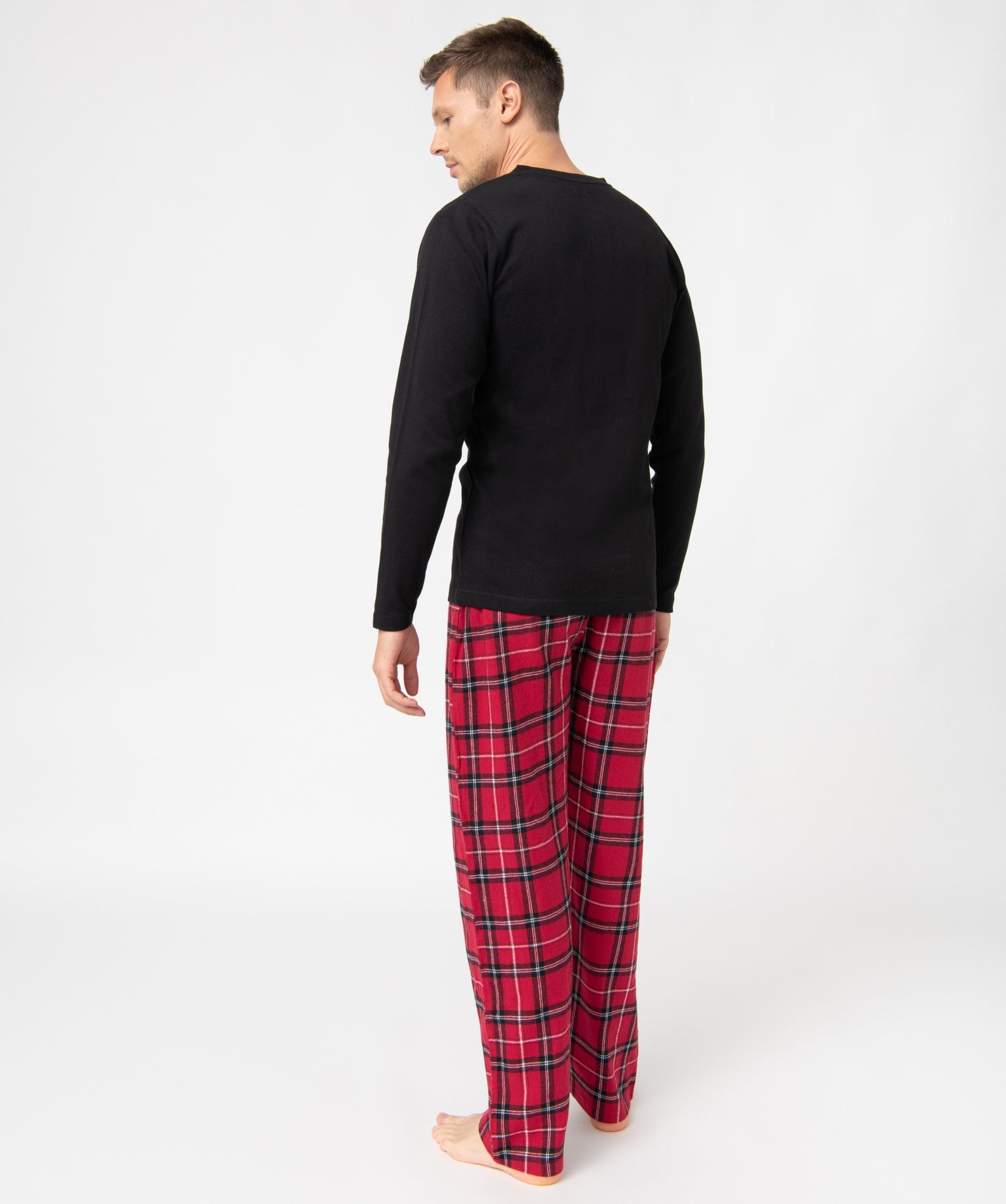 Pyjama homme à carreaux dans sa pochette noir | GEMO