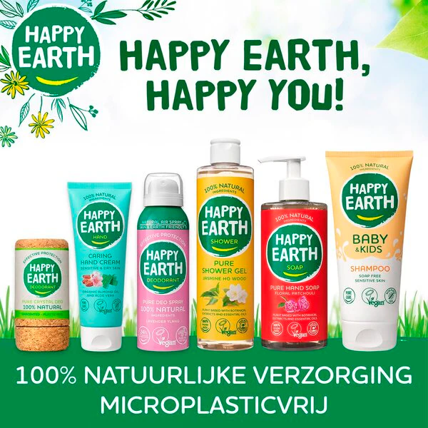 Happy Earth 100% természetes, tiszta kristály illatú, szagtalan dezodor stift 90g
